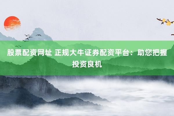 股票配资网址 正规大牛证券配资平台：助您把握投资良机