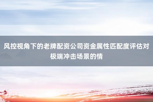 风控视角下的老牌配资公司资金属性匹配度评估对极端冲击场景的情