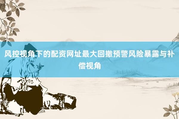 风控视角下的配资网址最大回撤预警风险暴露与补偿视角